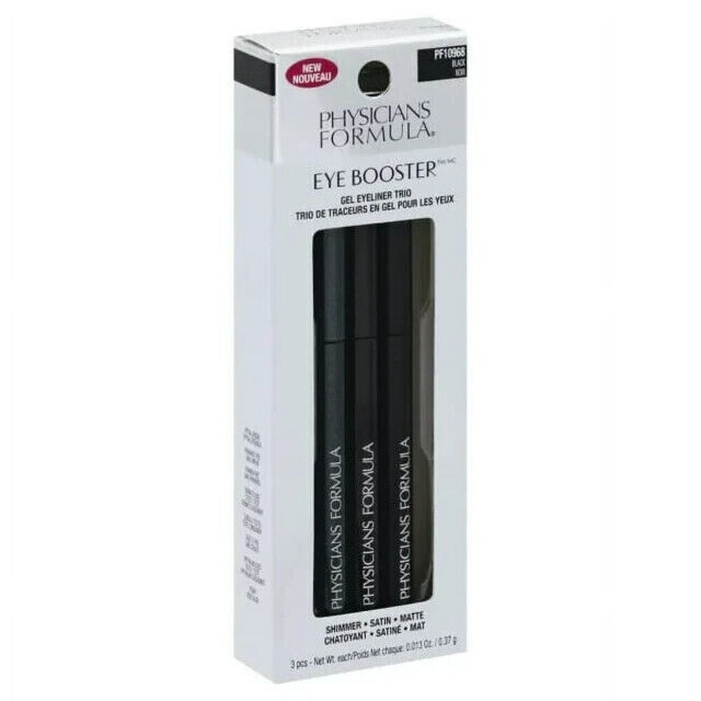 Physicians‎ Formula Eye Booster Gel Eyeliner Trio Black Shimmer Satin Matte NEW